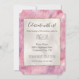 Convite Girly Cotton Candy Glitter