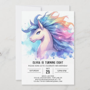 Convite Girly Custom Horse Birthday