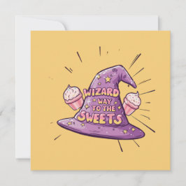Convite Girly Halloween - Wizard Way to the Sweets