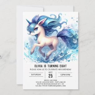 Convite Girly Kids Horse Birthday