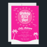 Convite Girly Pink Summer 18th Birthday Beach Party<br><div class="desc">Sua filha vai adorar este convite de aniversário ousado de JessicaAmber - pergunte sobre ordens personalizadas! Este cartão de classe apresenta um esquema de cor rosa-quente e branco. Ela é acompanhada de uma bela inscrição, que define o nome da pessoa de aniversário e os detalhes da festa, incluindo a localização,...</div>