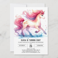 Girly Printable Horse Birthday