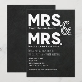 Convite Giz de Lousa Casamento Noivado Sra. & Sra.