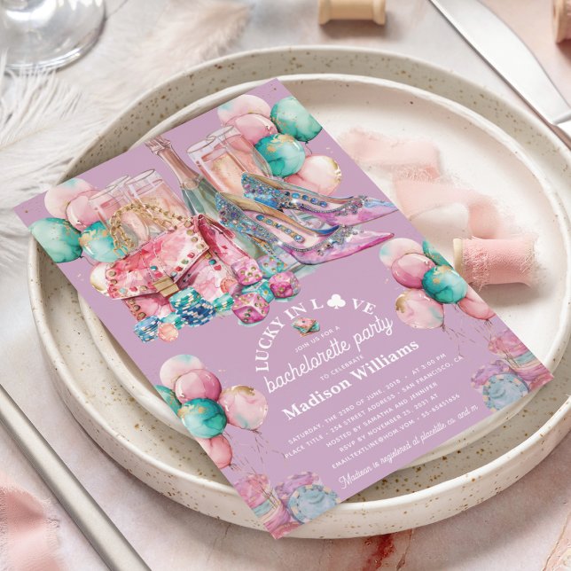 Convite Glam Bachelorette Casino (Criador carregado)