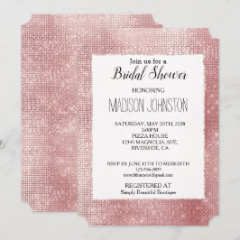 Convite Glam Blush Glitz Rosa