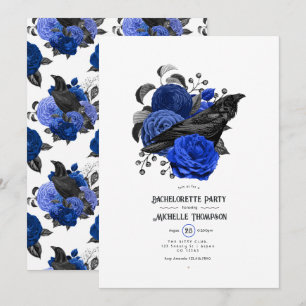 Convite Glam Burgundy Raven - Festa de solteira Gótica