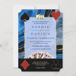 Convite Glam Casino Royale Vegas Poker Casamento Dourado d
