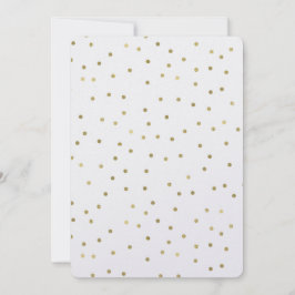 Convite Glam Confetti Dourado Chic Dots Sweet 16