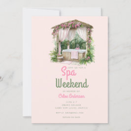 Convite Glam de Summertime Rosa | Fim de Semana de Bachelo