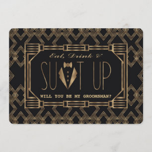 Convite Glam Dourado Excelente Gatsby... VOCÊ SERÁ MEU PAD