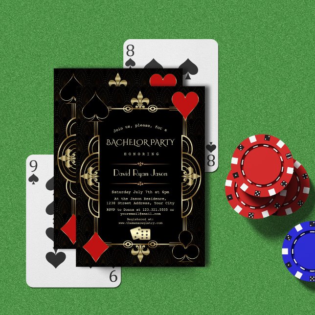 Convite Glam Dourado Excelente Negro Gatsby 20s - Partido  (Criador carregado)