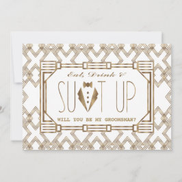 Convite Glam Excelente Gatsby SER MEU PADRINHO DE CASAMENT