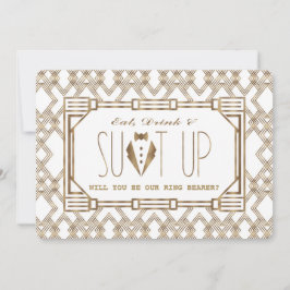 Convite Glam Excelente Gatsby... VOCÊ SERÁ MEU BEARER DE A