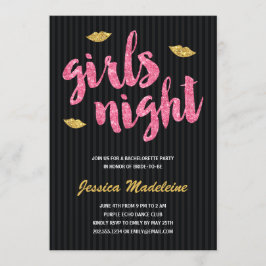 Convite Glam Girls Night | Festa de solteira de aparência