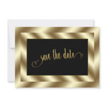 Glam Gold Foil e Black Weding Save The Date (Salva