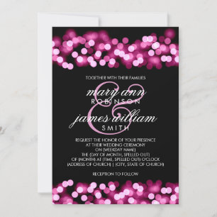 Convite Glam Hollywood Rosa-Rosa Elegante