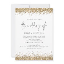Glam QR Código Dourado Glitter Borders Casamento