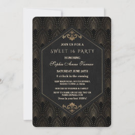 Convite Glam Roaring 20s Excelente Gatsby Art Deco Sweet 1