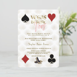 Convite Glam Vegas Antes de Vows Casino Gatsby Bachelorett