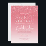 Convite Glama Rosa Esbranquiçada Doce Dezesseis Aniversári<br><div class="desc">Glama Rosa Esbranquiçado Glama Doce Dezesseis Convite de Aniversário</div>