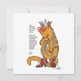 Convite Glamor Puss Bestie Aniversário