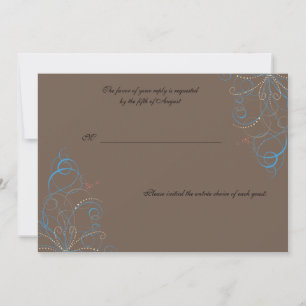 Convite Glamor Swirls - placa rsvp