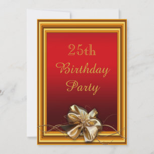Convite Glamoroso Quadro Dourado & Arco Falso Aniversário