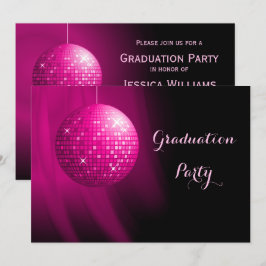 Convite Glamorous Graduation Pink Party