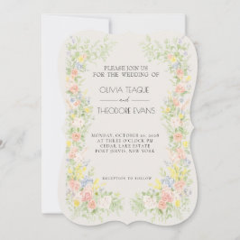 Convite Glamorous Regency Garden Wedding Invitations 