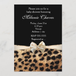Convite Glamouroso com Impressão de Leopardo e Arc