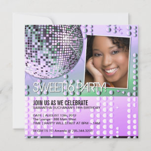 Convite Glamouroso para Festa de 16 Anos com Bola 