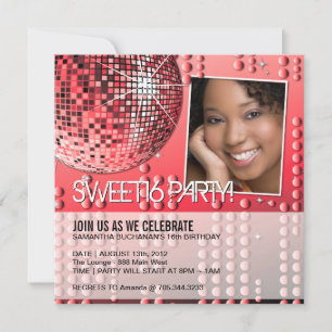 Convite Glamouroso para Festa de 16 Anos com Bola 