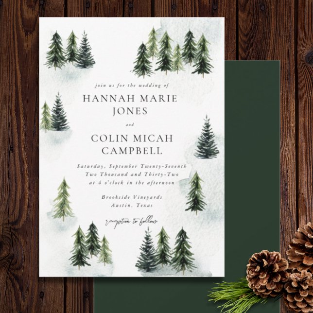 Convite Glen White Green - Montanha Verde Verde Verde (Criador carregado)