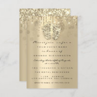 Glitter Chá de fraldas Pés Sépia Dente Menino