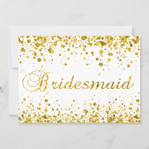Convite Glitter Confetti   Be My Bridesmaid