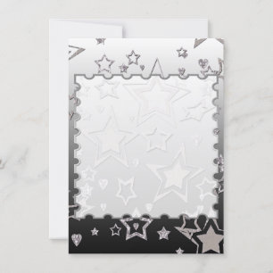 Convite Glitter de gradiente natalício brilhando estrelas