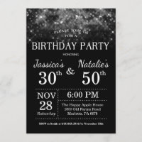 Glitter de Prata da Festa de aniversário Conjunta 