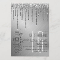 Glitter de prata prateada de luxo Doce 16