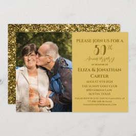 Convite Glitter do partido Surpresa do Ouro 50