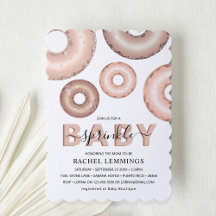 Glitter Donut Baby Sprinkle Menina Chás de Bebê