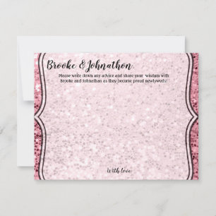 Convite Glitter Dourado de Rosa de placa de conselho 4,25x