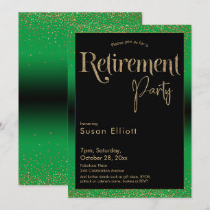 Convite Glitter Dourado do Partido da Reforma em Verde Bri