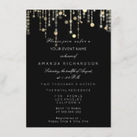 Glitter Dourado preto seca Festa de formatura de a