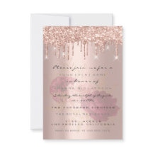 Glitter Drips Rosa Dourado Bridal Sweet 16º Marsal