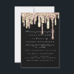 Convite Glitter Drips Rose Gold Black Bridal Sweet 16th<br><div class="desc">Looking for an invitation that's as glamorous as your upcoming event? Look no further than the Glitter Drips Silver Red Ruby Bridal Sweet 16th Invitation! Our invitation is dazzling and captivating, making your guests feel like they're attending a royal ball. The silver and red ruby color combination is perfect for...</div>