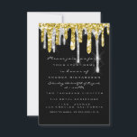 Convite Glitter Drips Silver Gold Black Bridal Sweet 16th<br><div class="desc">Looking for an invitation that's as glamorous as your upcoming event? Look no further than the Glitter Drips Silver Red Ruby Bridal Sweet 16th Invitation! Our invitation is dazzling and captivating, making your guests feel like they're attending a royal ball. The silver and red ruby color combination is perfect for...</div>
