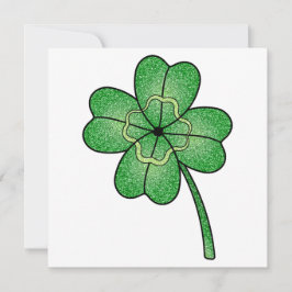 Convite Glitter Four Leaf Clover