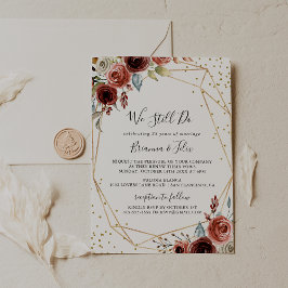 Convite Glitter Geométrico Dourado Ainda Fazemos Renovação