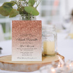 Convite Glitter Glam Bat Mitzvah, rosa Dourado<br><div class="desc">Este belo convite apresenta um padrão de brilho e o seu texto personalizado. Use o modelo para adicionar suas informações.</div>
