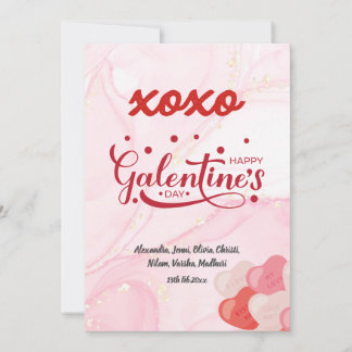 Convite Glitter Glitter Glitter Galentino, Gito Rosa XOXO